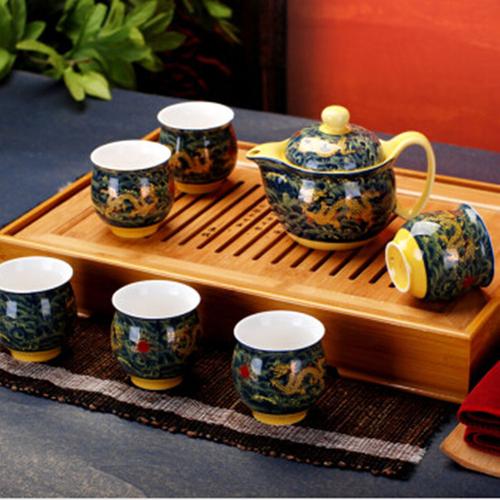 景德镇三维陶瓷厂家定做青花陶瓷茶具骨瓷茶具