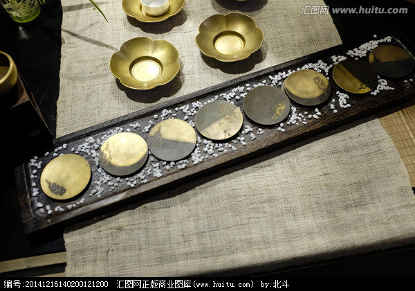 铜茶具,茶饮茶具,食品餐饮,摄影,汇图网www.huitu.com