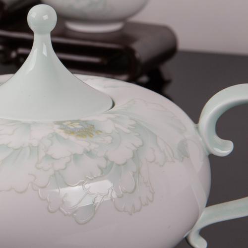 江苏高淳陶瓷股份 产品展厅 >供应文曲白牡丹茶具系列套装