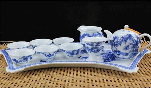 陶瓷扇形盘茶具套装